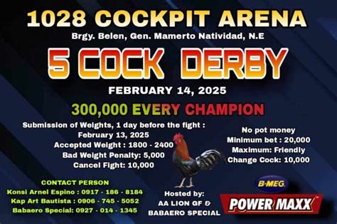 5 cock derby.  Another superb performance.  LLWWW - 5-Cock Derby at San P...