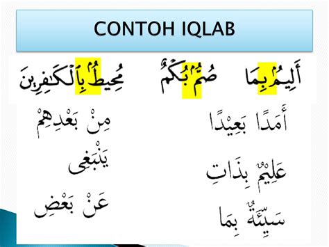 5 Contoh Iqlab