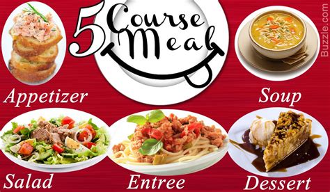 5 course meal. Learn how to plan and prepare a five-course meal with tips and recipes for Asian and Italian cuisine. Find out the best wines to pair with each course and enjoy a delicious and memorable dinner party with your friends and family. See more 