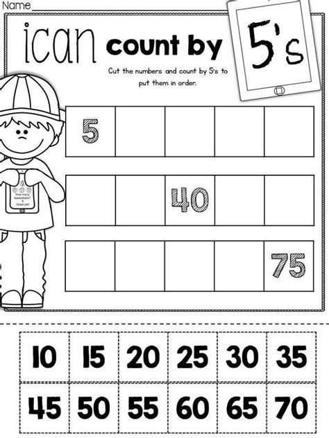 5 Cut And Paste Skip Counting Worksheets Free Counting Cut And Paste - Counting Cut And Paste