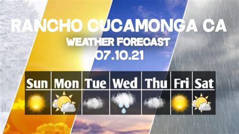  Rancho Cucamonga, CA Weather Forecast, with current conditions, wind, air quality, and what to expect for the next 3 days. . 