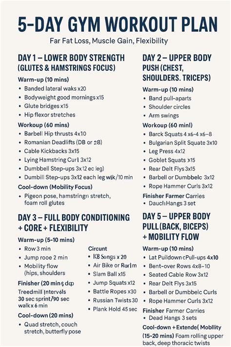 5 Day Full Body Workout