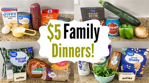 5 dollar meals. Here are 50 Easy Family Meals to Make Under $5 - these recipes won't leave you disappointed! I promise! Just because you're trying to save on cash doesn't mean you have to … 