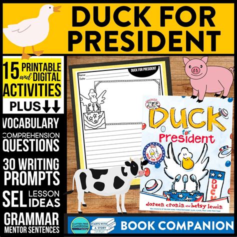5 Duck For President Activities Kindergarten With Free President Kindergarten - President Kindergarten