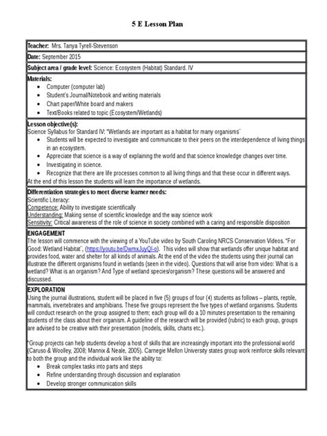 5 E Science Lesson Plans Amp Worksheets Reviewed 5 E Science Lesson Plan - 5 E Science Lesson Plan