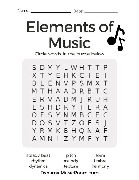 5 Free Elementary Music Word Searches Expert Tested Sheet Music 101 Word Search - Sheet Music 101 Word Search