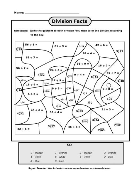 5 Free Long Division Color By Number Worksheets Long Division Activities - Long Division Activities