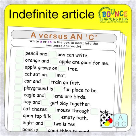5 Fun Indefinite Article Worksheets For Download Indefinite Articles Worksheet - Indefinite Articles Worksheet