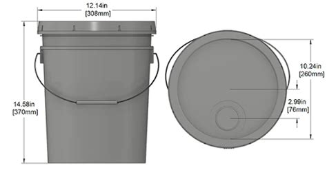 5 Gallon Bucket Height