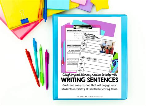 5 Highly Effective Sentence Writing Activities Stellar Teaching Writing Detailed Sentences - Writing Detailed Sentences