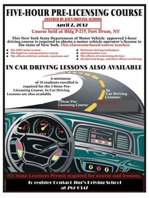 5 hour driving class. We recommend at every class that you take a picture of your certificate, if you did you can show up to any 5-Hour Course with that picture, your permit, $25, and a duplicate can be issued. Please call 718-928-7048. If you did not take a picture, we will need you to provide the following: Your Name. Location of the class. 