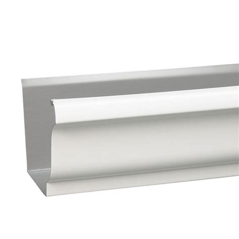 5 in. x 10 ft. White Galvanized Steel K-Style Gutter - The Home Depot