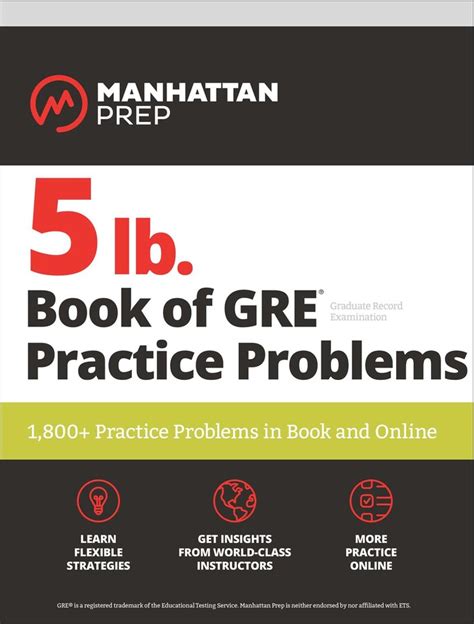 5 lb. Book of GRE Practice Problems Problems on All …