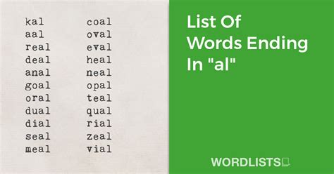 5 letter words end in al. Things To Know About 5 letter words end in al. 