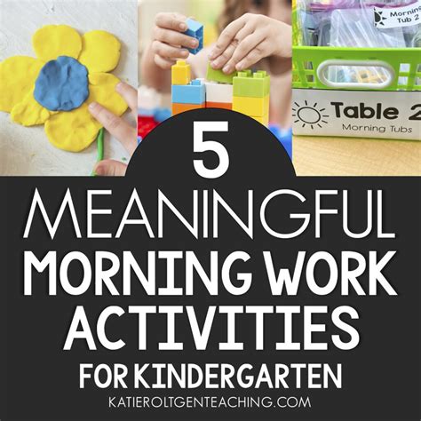 5 Meaningful Morning Work Activities For Kindergarten Kindergarten Morning Work - Kindergarten Morning Work
