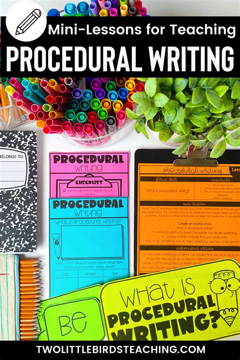 5 Mini Lessons To Teach Procedural Writing Two Writing Process Activity - Writing Process Activity
