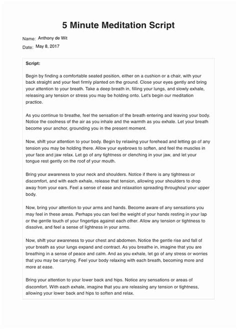 5 minute guided meditation script.  May 5, 2020 · Learn how to use a ...