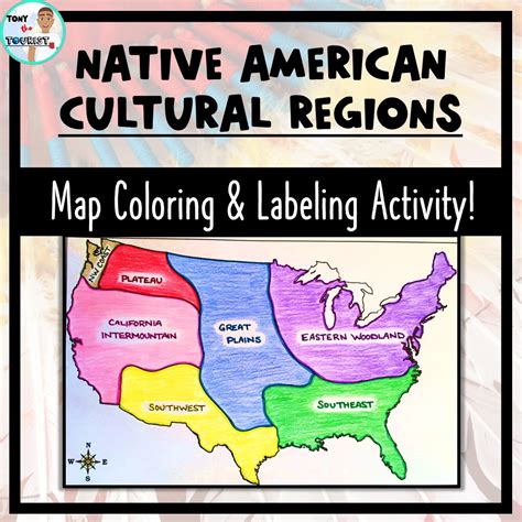 5 Native American Regions Map Worksheets The Clever Native American Cultural Regions Map Blank - Native American Cultural Regions Map Blank