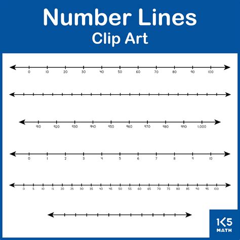 5 Number Line Clipart Preview Number Line 1 Number Lines 1 20 - Number Lines 1 20