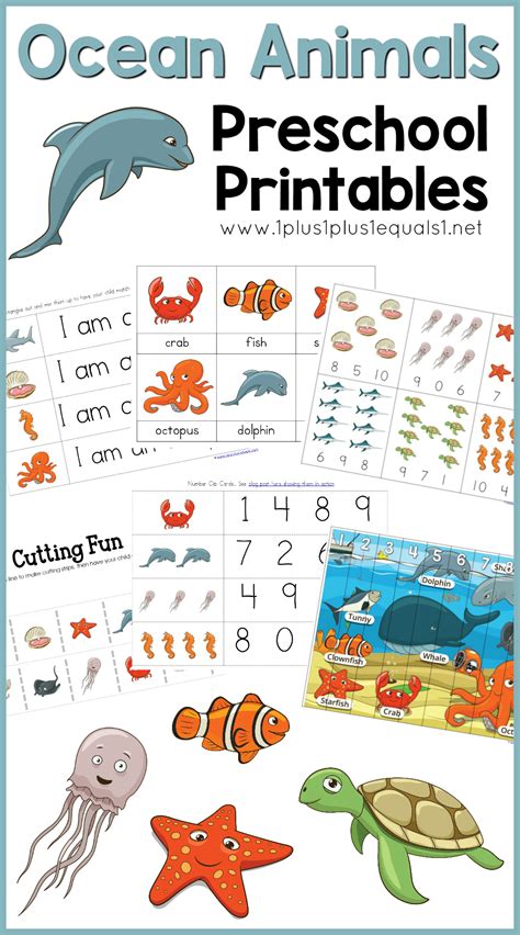 5 Ocean Animals Worksheets Preschool Amp Kindergarten 5 Oceans Worksheet - Kindergarten 5 Oceans Worksheet