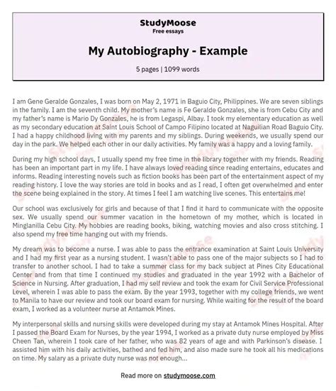 5 paragraph biography essay examples pdf