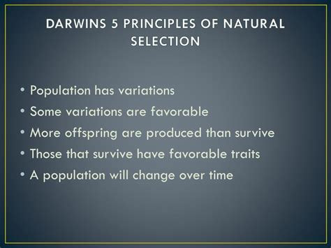 Natural selection states that given these three conditions, a population will accumulate the traits that enable more successful competition. “Origin of the species by means of natural selection” (Darwin, 1859) Darwin used several lines of evidence: 1. Artificial Selection was used as an analogy for natural selection: If humans can breed. 