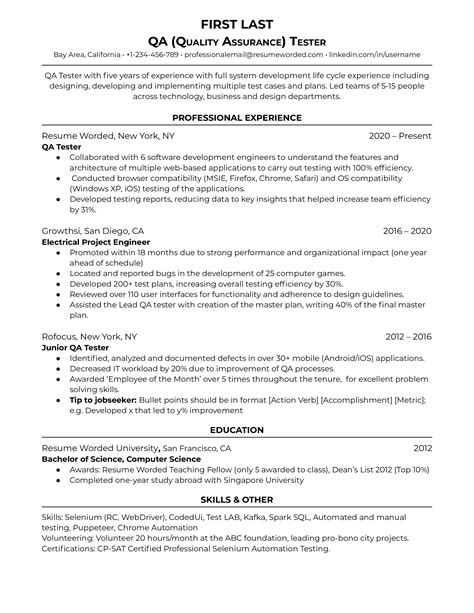 5 Quality Assurance Engineer Resume Examples Amp Guide Quality Assurance Engineer Resume Sample - Quality Assurance Engineer Resume Sample