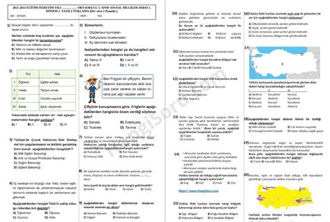 5 sınıf sosyal bilgiler soruları