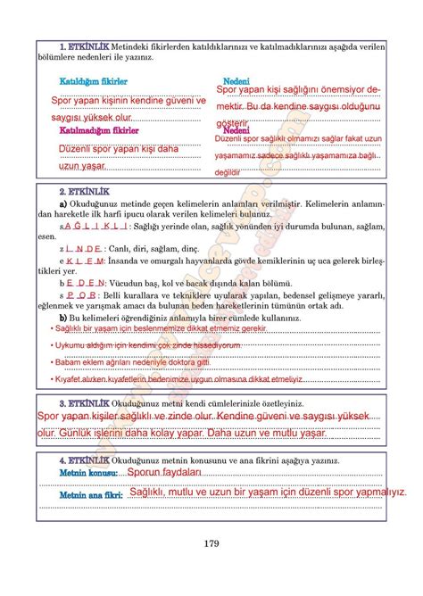 5 sınıf türkçe ders kitabı sayfa 180
