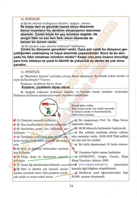 5 sınıf türkçe kitabı sayfa 13 cevapları