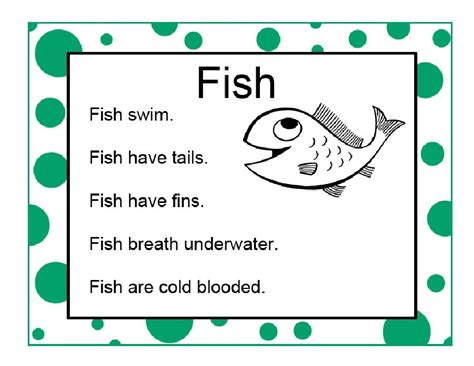 5 Simple Sentences About Fish   Part 1a Reading Comprehension Pdf Free Download - 5 Simple Sentences About Fish