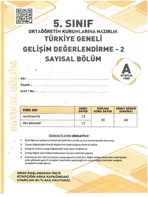 5 Sınıf 2dönem 2yazılı