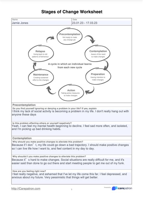 5 Stages Of Change Worksheet   Stages Of Change Assessment General Humantold - 5 Stages Of Change Worksheet
