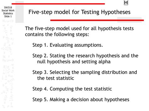 5 Steps For Hypothesis Testing