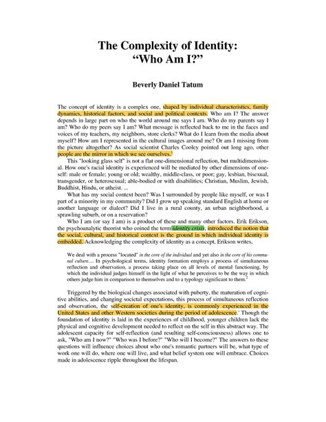 5 The Complexity Of Identity Beverly Tatum