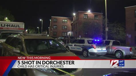 5 victims shot in Dorchester — two juveniles with one critical
