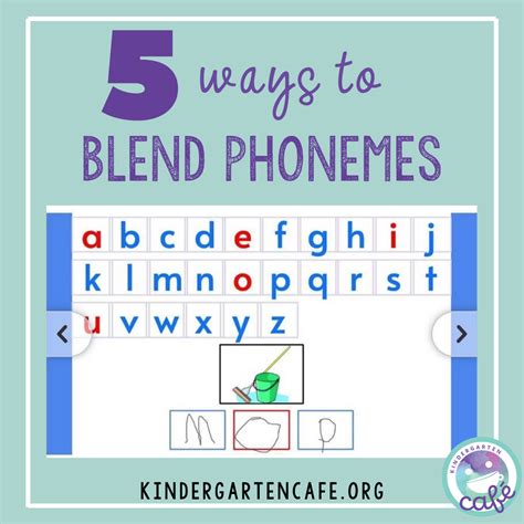 5 Ways To Blend Phonemes In Kindergarten Kindergarten Blending Activities For Kindergarten - Blending Activities For Kindergarten