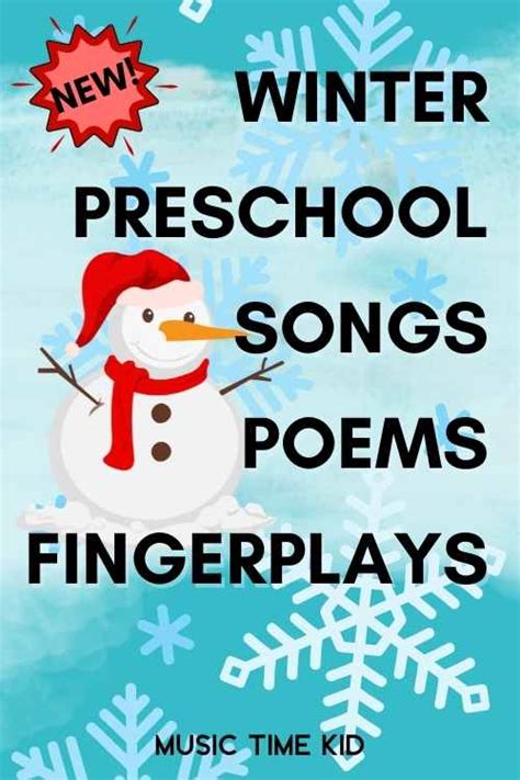 5 Winter Preschool Songs And Fingerplays Music Time Kindergarten Fingerplays - Kindergarten Fingerplays