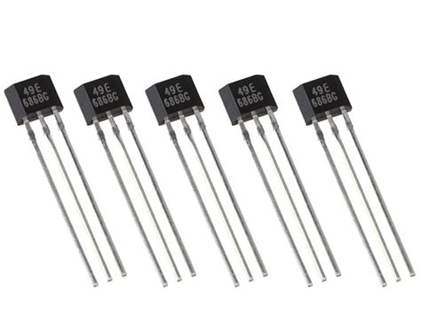5 x SS49E Linear Hall Effect Sensor 4.56V Sensor TO92