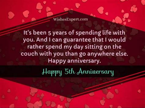 5 year dating anniversary card