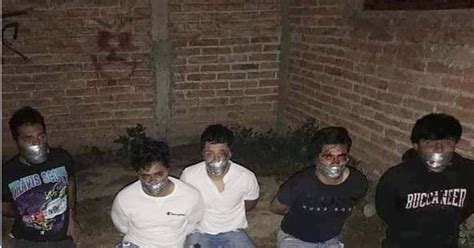 5 young men lured by the cartel video. Aug 16, 2023 · Curious. GoreLovers. Aug 16, 2023. #1. Lagos de Morena, Jalisco- Five young men were kidnapped on Friday the 11th. Images and videos appeared online on the 14th showing them beaten and forced to fight to the death. Some of their body parts were discovered in one of their burned out vehicles on the 15th. The Cartel prefix is not there for me to ... 