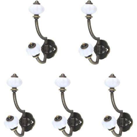 5-piece antique wall-mounted coat rack set, double retro ... - ManoMano - raincitystudios.com