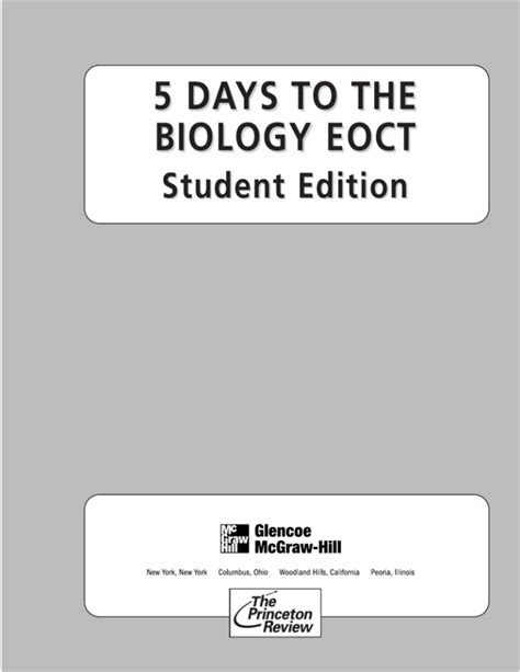 Full Download 5 Days To The Biology Eoct Answers 