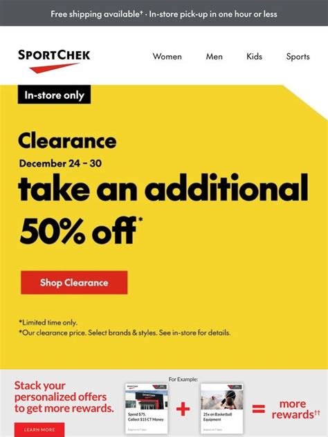 50% Off + 9 Sport Chek Employee Discount - March 2024