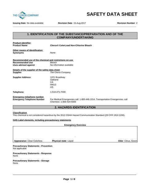 50+ Clorox Material Safety Data Sheet Images Best Information and Trends