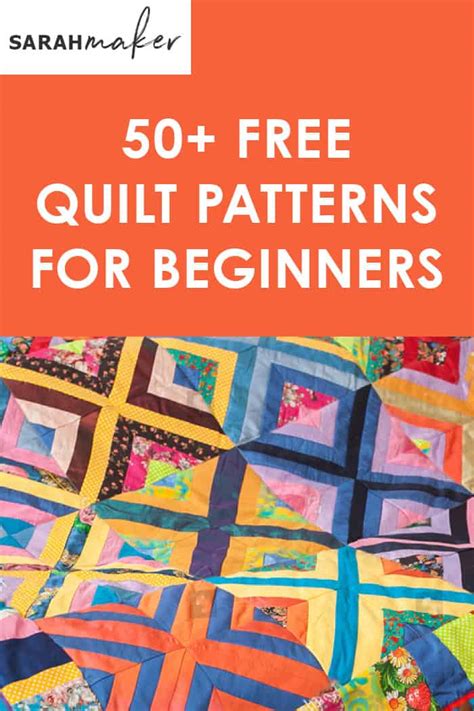 50+ Free Easy Quilt Patterns for Beginners Sarah Maker