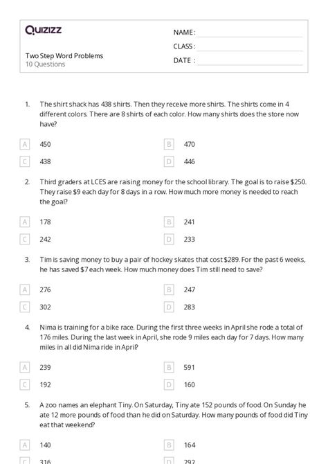 50+ Subtraction Word Problems worksheets for 3rd Class on Quizizz