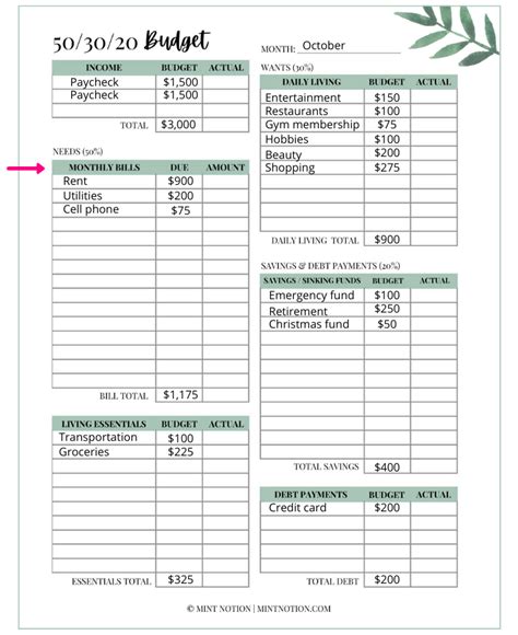 What is the 50/30/20 budget rule? Use this 50/30/20 template to help you create a budget that you can stick to. 50/30/20 worksheet printable. How to follow the 50/30/20 budget in personal finance to manage your money. Use these tips to help you in saving money each month.. 