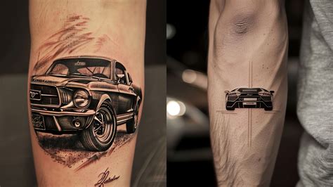 50 Best Free Car Tattoo designs and Ideas Car tattoos, Mustang tattoo