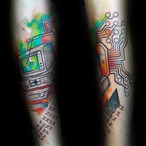 50 Computer Tattoo Designs For Men Technology Ink Ideas Technology